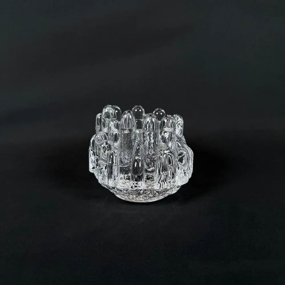 Kosta Boda Goran Warff POLAR ICE Votive Candle Holder Sweden 3.5